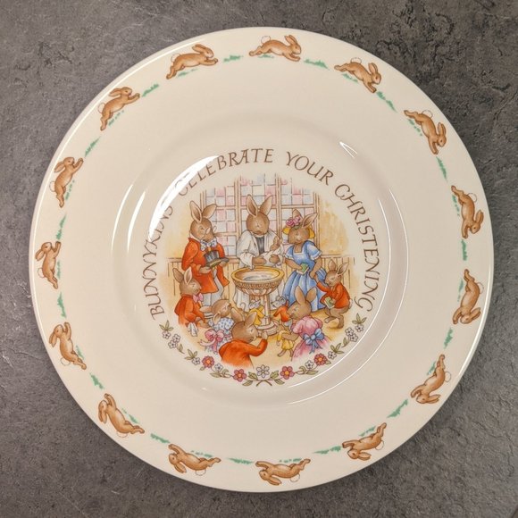 Royal Doulton Bunnykins christening mug & plate - Picture 3 of 5